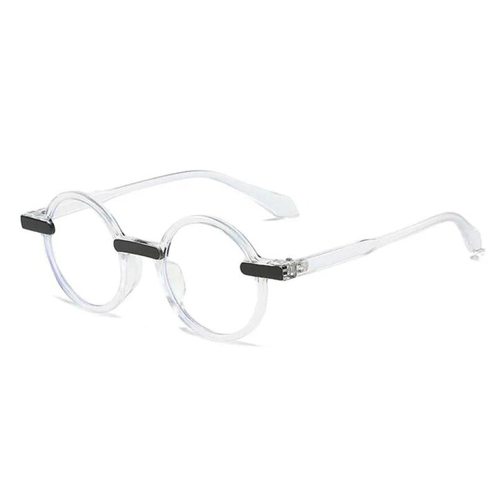 CCspace Unisex Full Rim Round Acetate Eyeglasses 55081 Full Rim CCspace ClearClear China