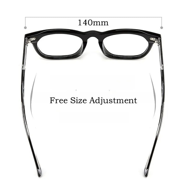 Yimaruili Unisex Full Rim Square Acetate Eyeglasses Kbt98612 Full Rim Yimaruili Eyeglasses