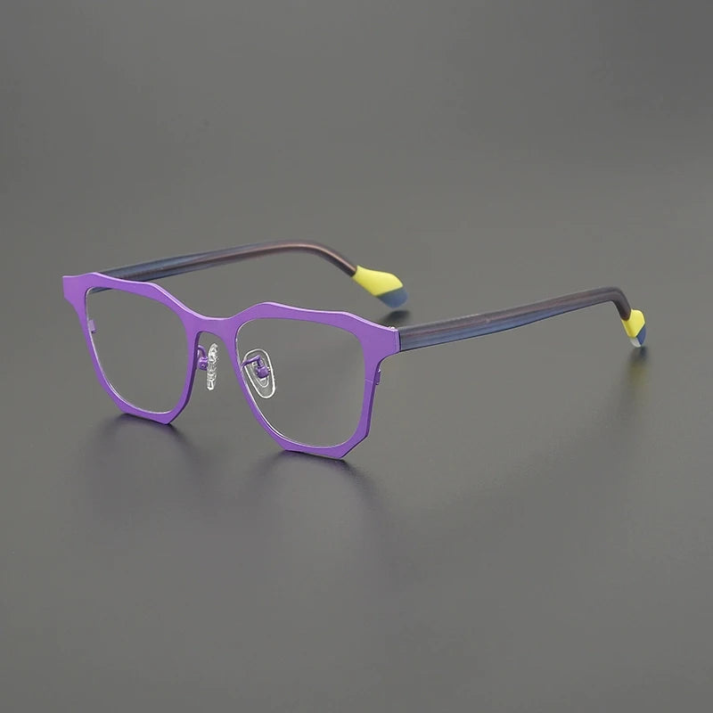 Gatenac Women's Full Rim Square Acetate Titanium Eyeglasses G85883