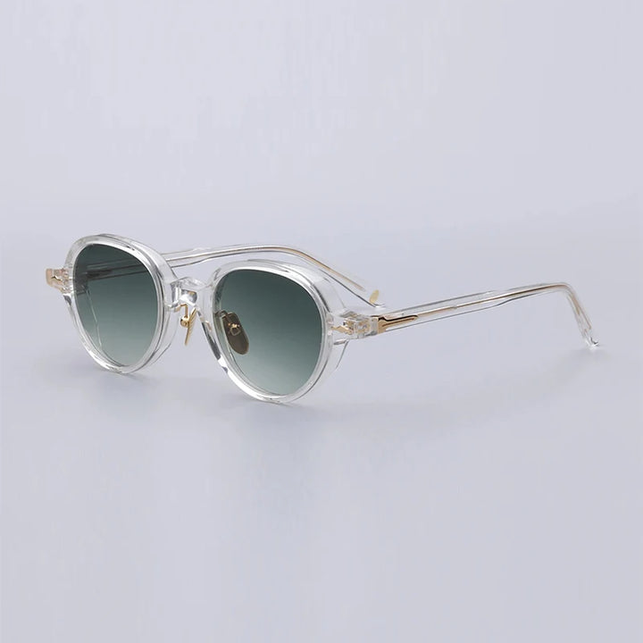 Hewei Women's Full Rim Round Acetate Sunglasses 0024 Sunglasses Hewei C7 as picture 
