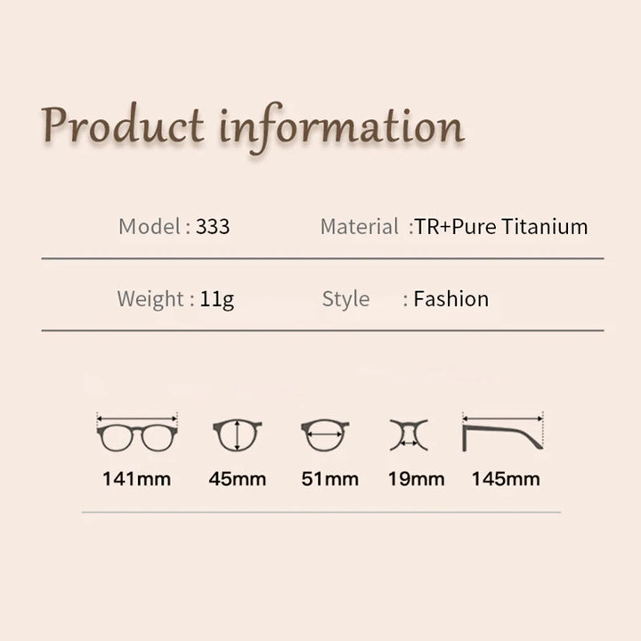 Xbora Unisex Full Rim Oval Square Tr 90 Alloy Eyeglasses 85333