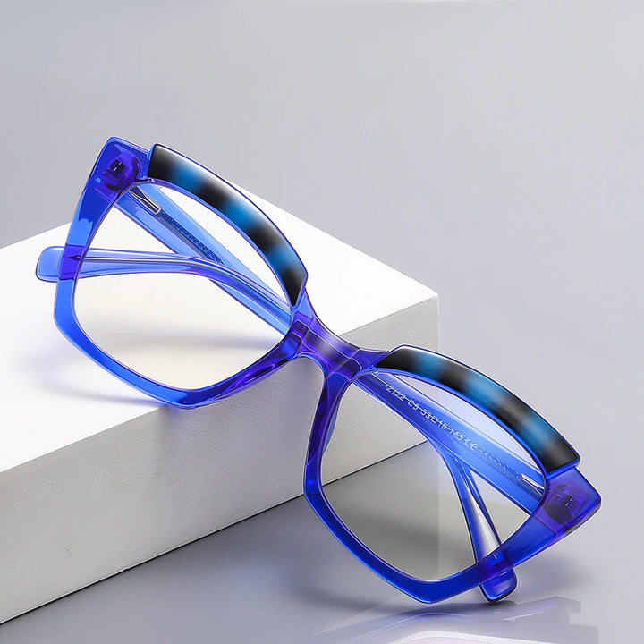 Hotony Unisex Full Rim Square Cat Eye Tr 90 PC Eyeglasses 212299