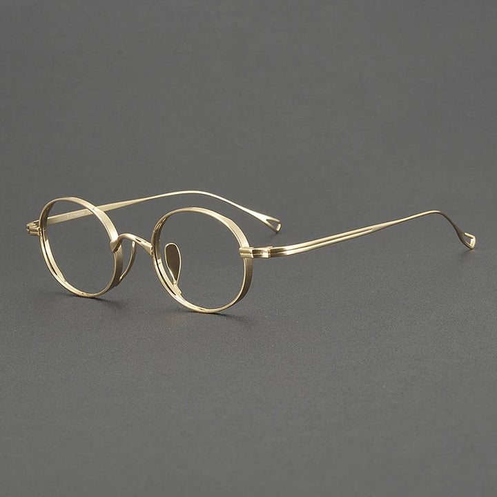 Muzz Men's Full Rim Oval Round Titanium Eyeglasses 566801