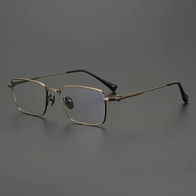 Gatenac Unisex Full Rim Wide Square Titanium Eyeglasses Gxyj4007