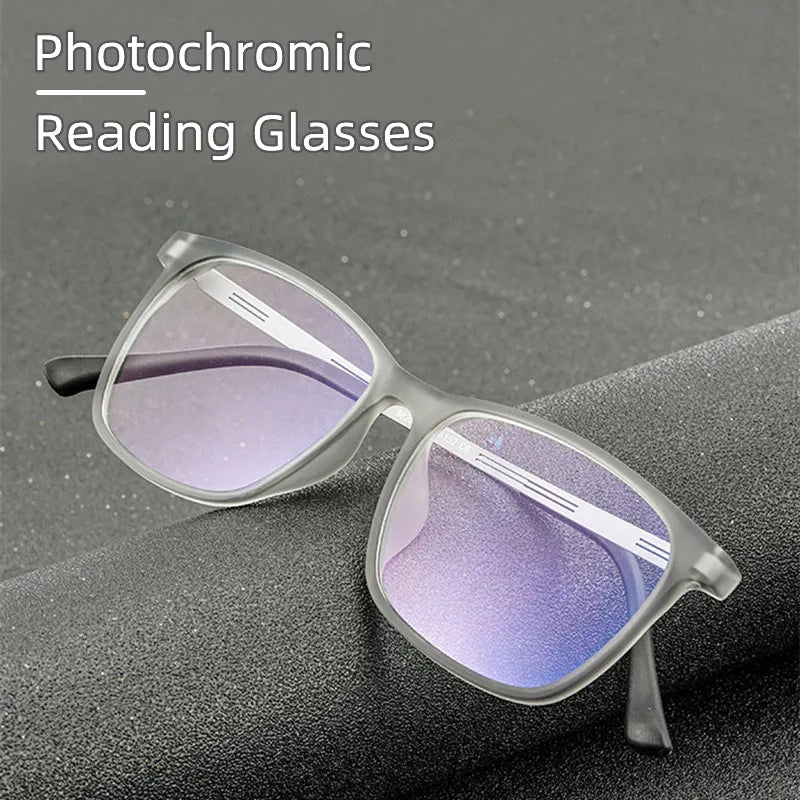 Kocolior Unisex Full Rim Square Tr 90 Titanium Hyperopic Reading Glasses 9825 Reading Glasses Kocolior