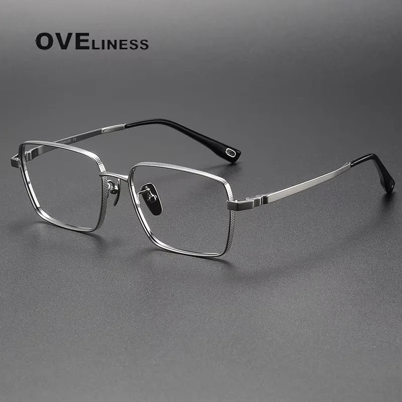 Oveliness Women's Full Rim Polygon Square Titanium Eyeglasses 80927
