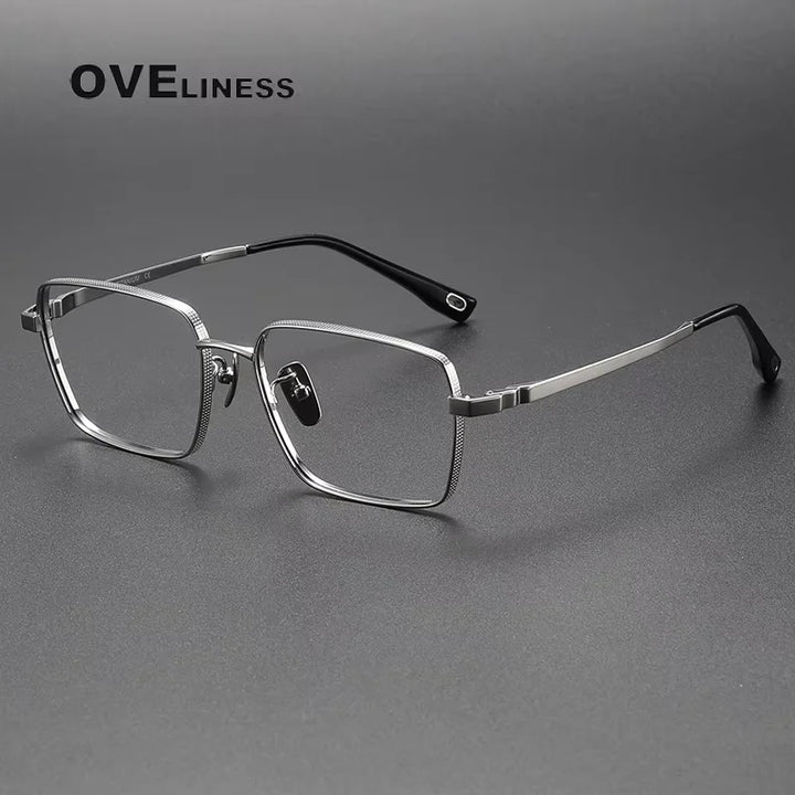 Oveliness Women's Full Rim Polygon Square Titanium Eyeglasses 80927
