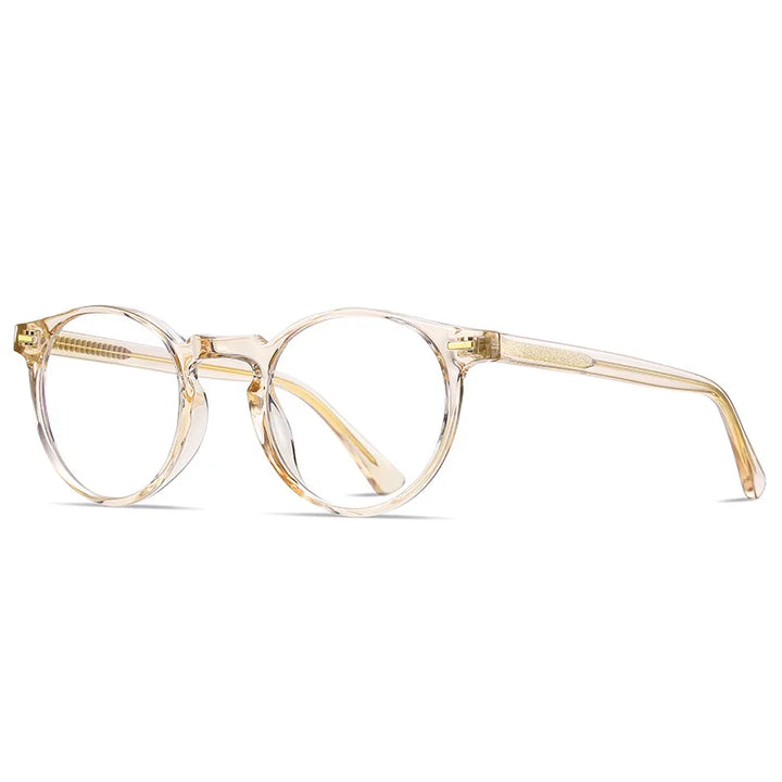 Kocolior Unisex Full Rim Round Tr 90 Acetate Hyperopic Reading Glasses 2083 Reading Glasses Kocolior Tea 0