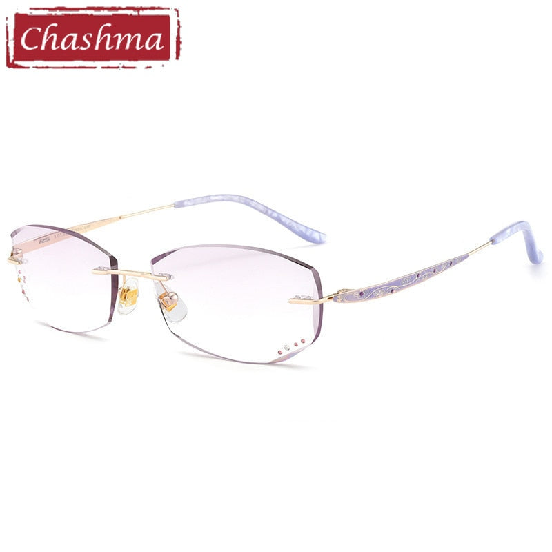 Chashma Women's Rimless Rectangle Eyeglasses 10139 Rimless Chashma