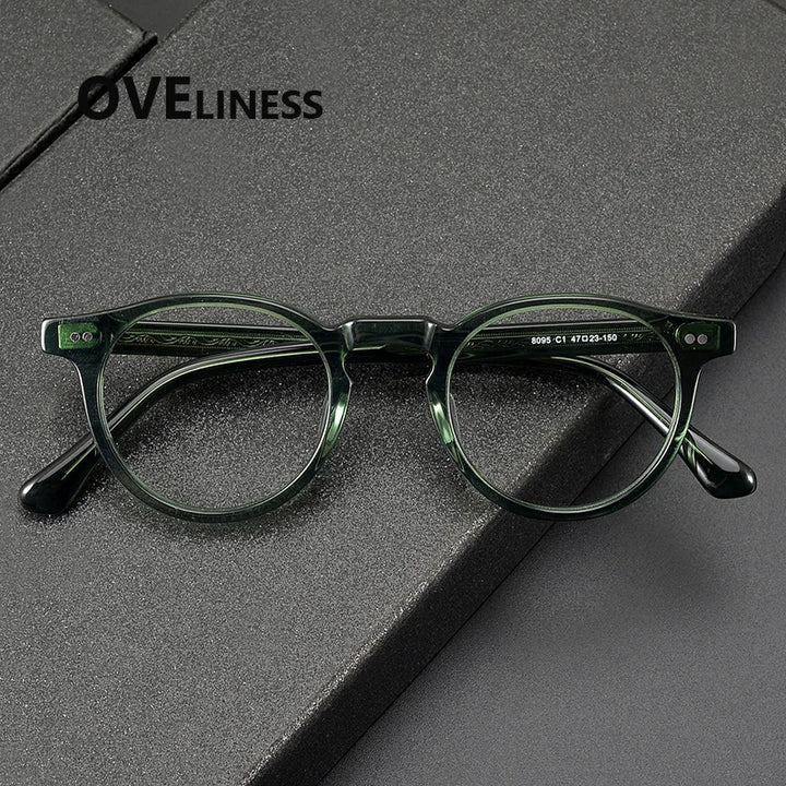 Oveliness Women's Full Rim Oval Round Acetate Eyeglasses 78095 Full Rim Oveliness