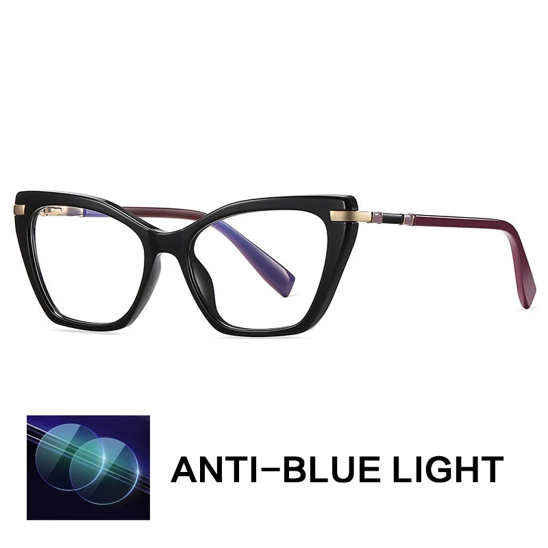 Gatenac Women's Full Rim Butterfly Tr 90 Titanium Reading Glasses G2104