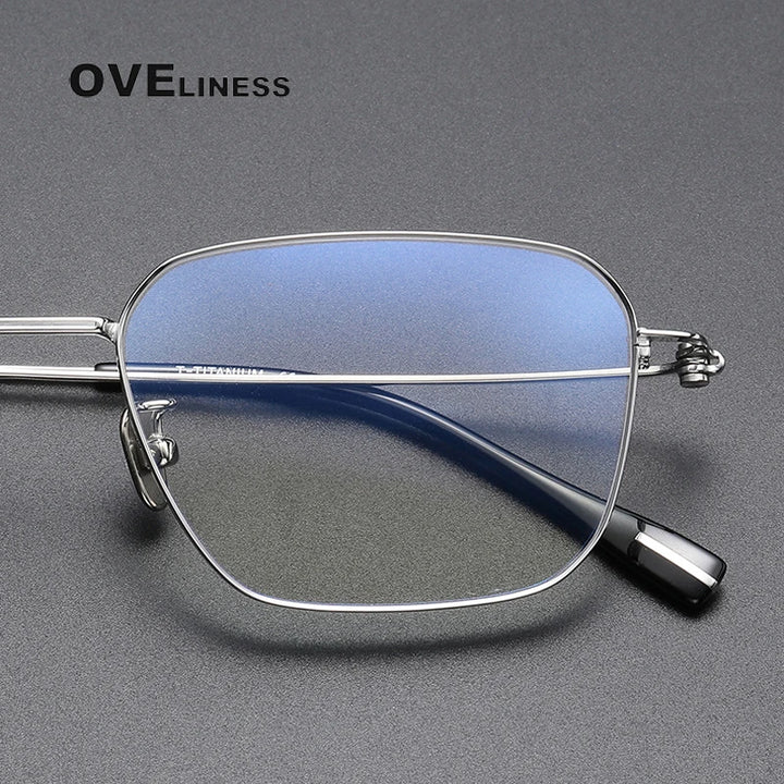Oveliness Men's Rimless Square Titanium Eyeglasses 80914 Rimless Oveliness