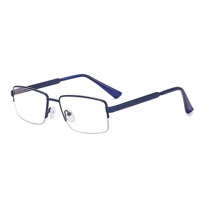 Ralferty Men's Semi Rim Square Alloy Eyeglasses L913 Semi Rim Ralferty C3 Blue CHINA