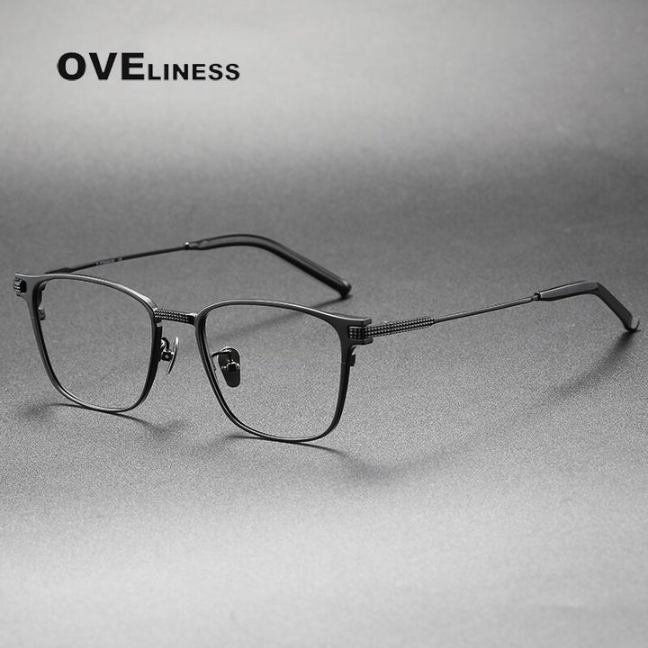 Oveliness Unisex Full Rim Square Titanium Eyeglasses 390 Full Rim Oveliness   