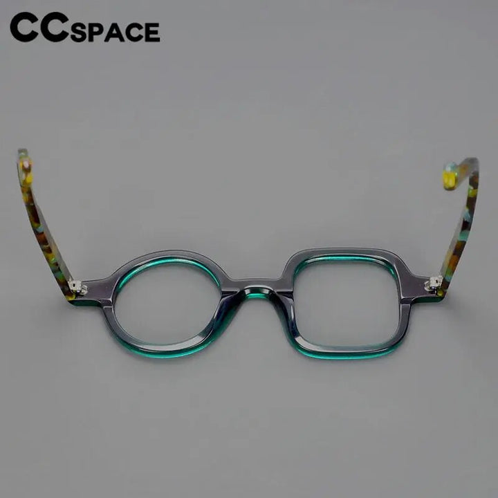CCspace Women's Full Rim Irregular Acetate Hyperopic Reading Glasses R49307 Reading Glasses CCspace