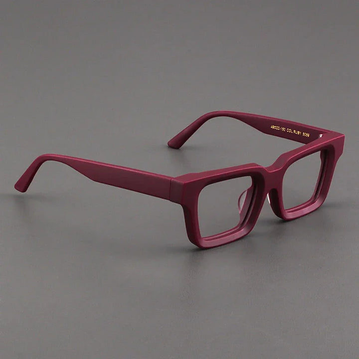 Hewei Unisex Full Rim Square Brow Line Thick Acetate Eyeglasses 34111