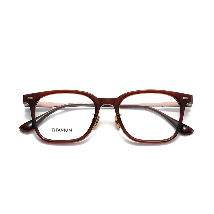 Aror Unisex Full Rim Square Acetate Eyeglasses 842193 Full Rim Aror Wine Red