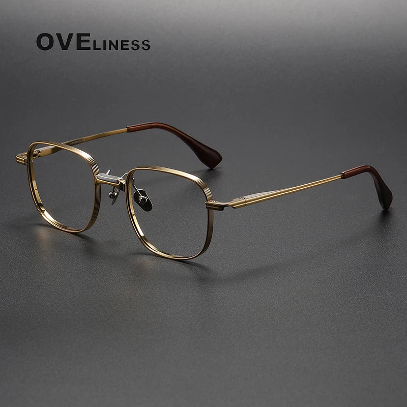 Oveliness Unisex Full Rim Square Titanium Eyeglasses D151 Full Rim Oveliness