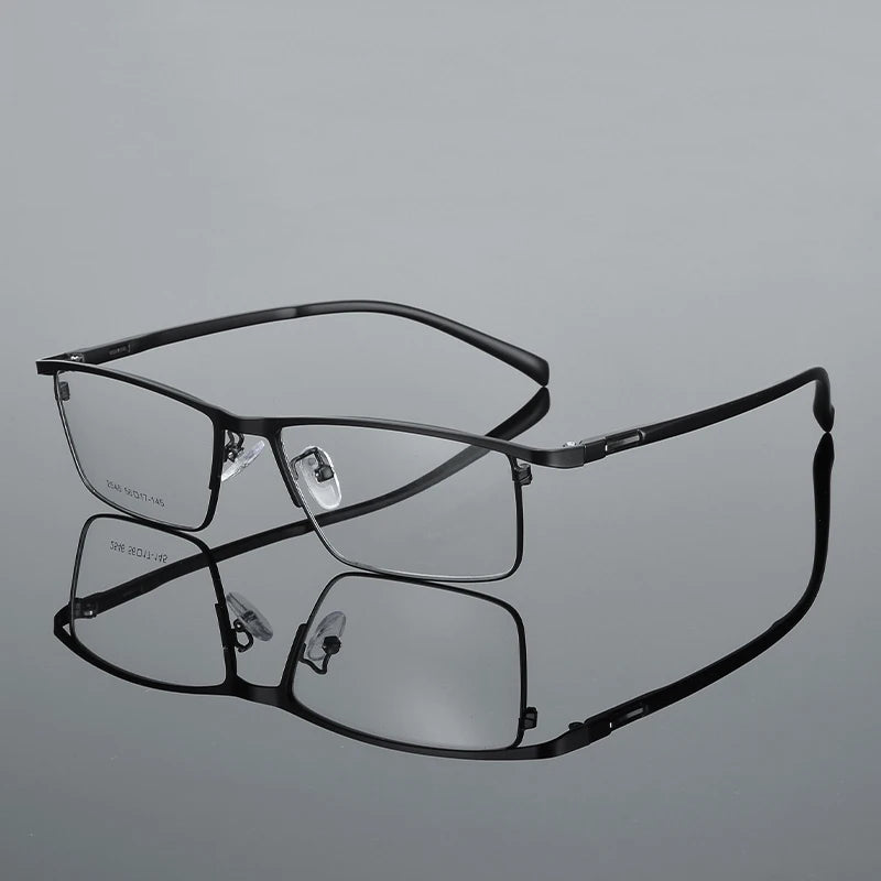 Bclear Unisex Full Rim Square Alloy Eyeglasses 442546 Full Rim Black Mask black