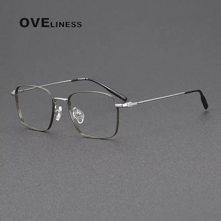Oveliness Unisex Full Rim Square Titanium Eyeglasses 81026