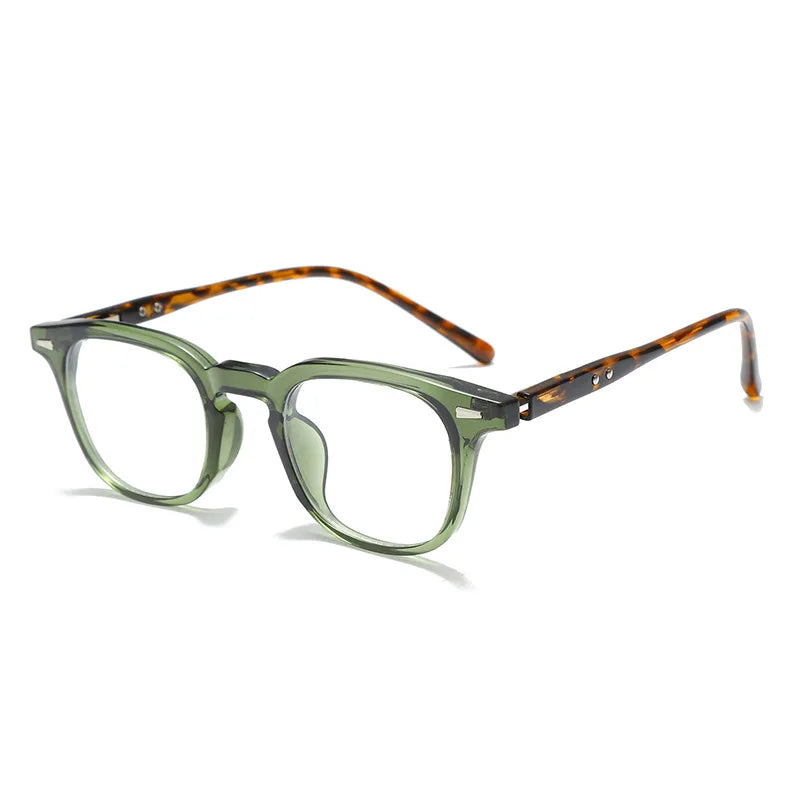 Kocolior Unisex Full Rim Square Acetate Eyeglasses L7156 Full Rim Kocolior Green