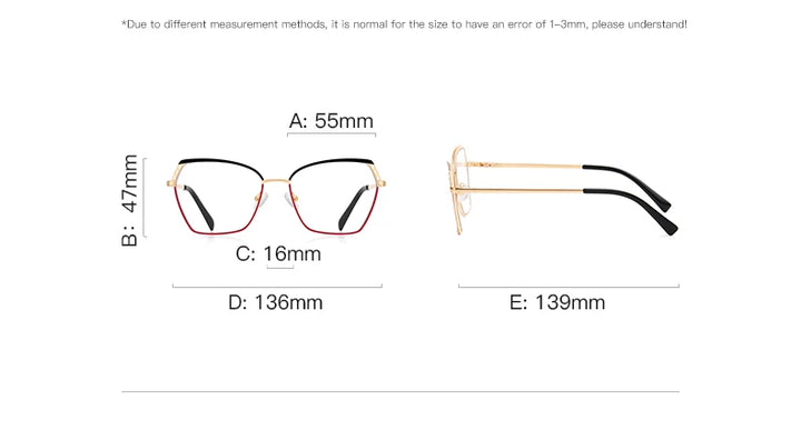 Vicky Women's Full Rim Polygon Alloy Reading Glasses 3110 Reading Glasses Vicky