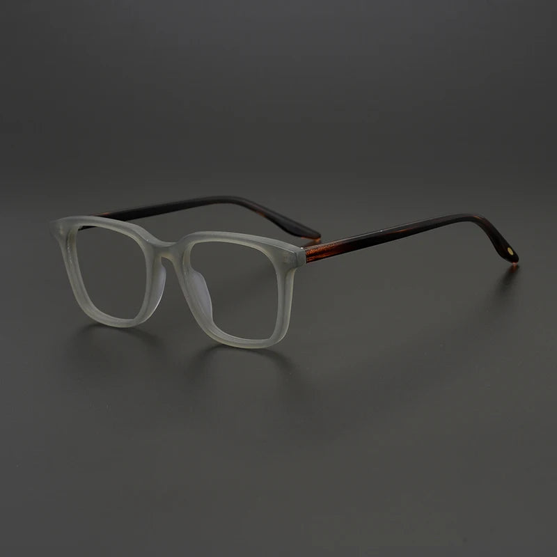 Black Mask Men's Full Rim Square Acetate Eyeglasses 9020 Full Rim Black Mask Gray