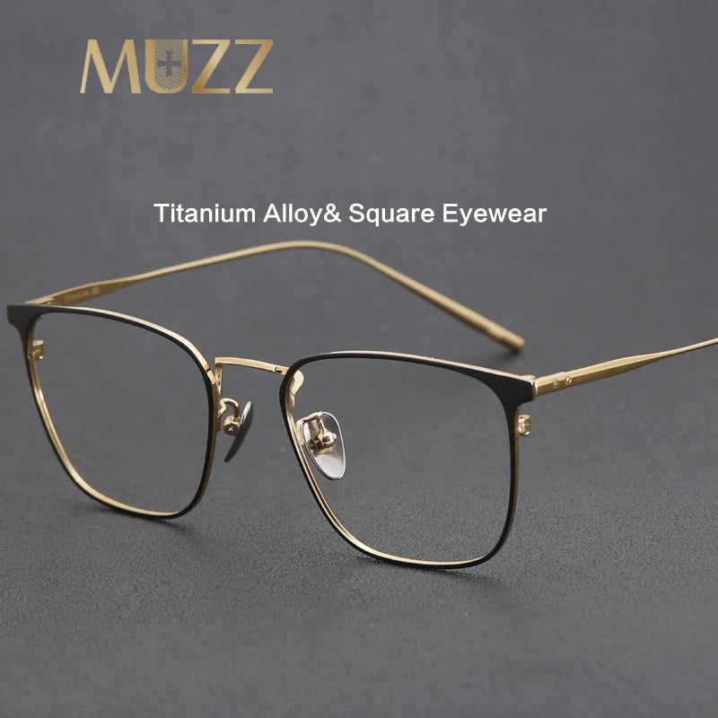 Muzz Mens Full Rim Round Titanium Eyeglasses 30020 Full Rim Muzz   