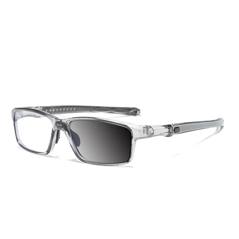 Kocolior Unisex Full Rim Rectangle Polycarbonate Sport Eyeglasses Fj81 Full Rim Kocolior Photochromic Gray