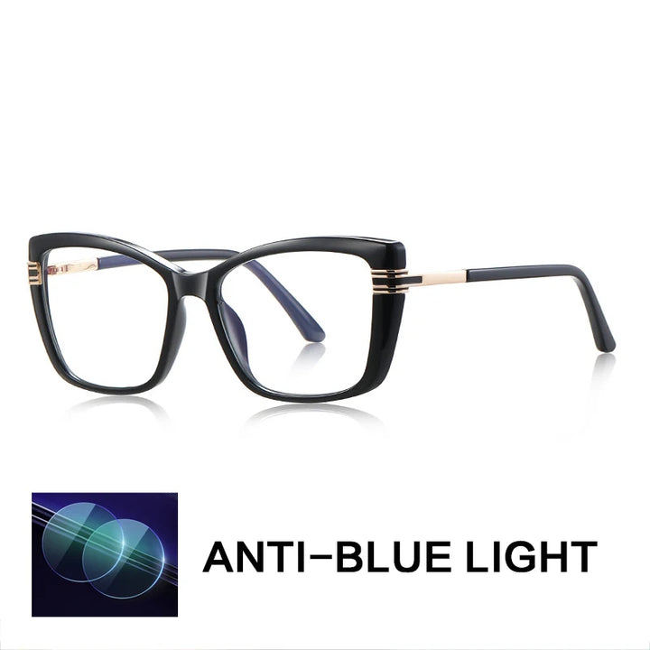 Gatenac Women's Full Rim Square Tr 90 Titanium Reading Glasses Gxy2273