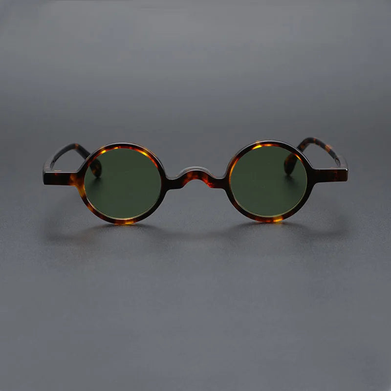 Yujo Unisex Full Rim Small Round Acetate Polarized Sunglasses 2534 Sunglasses Yujo