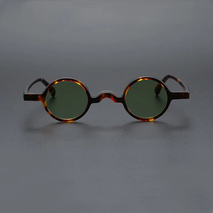 Yujo Unisex Full Rim Small Round Acetate Polarized Sunglasses 2534 Sunglasses Yujo