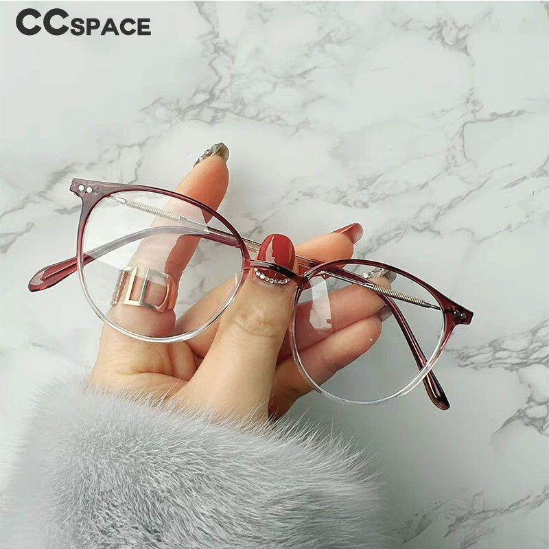 CCspace Unisex Full Rim Square Tr 90 Alloy Reading Glasses 56225 Reading Glasses CCspace