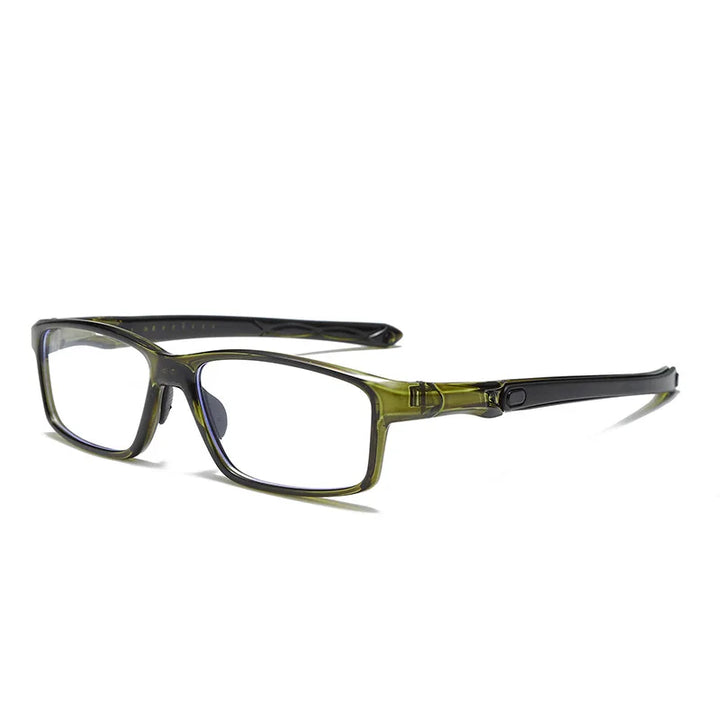 Kocolior Unisex Full Rim Rectangle Polycarbonate Sport Eyeglasses Fj81 Full Rim Kocolior Green