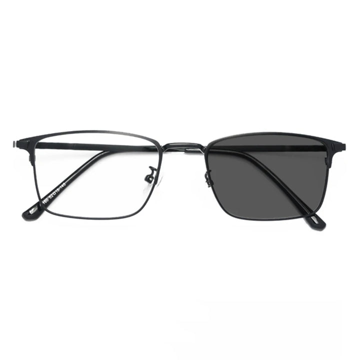 Kocolior Unisex Full Rim Square Alloy Reading Glasses 3160 Reading Glasses Kocolior Photochromic Black 0