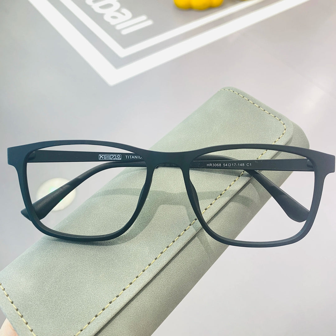 Xbora Unisex Full Rim Square Tr 90 Titanium Reading Glasses 13068