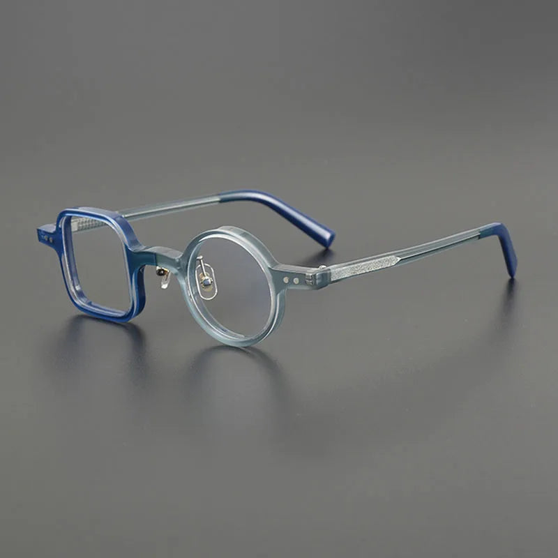 Nobler Unisex Full Rim Irregular Square Round Acetate Eyeglasses H057 Full Rim Nobler C4