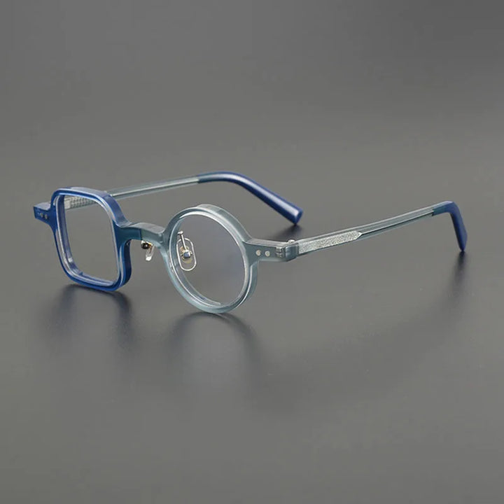 Nobler Unisex Full Rim Irregular Square Round Acetate Eyeglasses H057 Full Rim Nobler C4