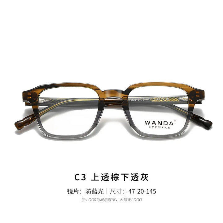 Reven Jate Women's Full Rim Square Tr 90 Alloy Eyeglasses 22246