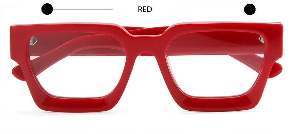 Esnbie Unisex Full Rim Polygon Thick Acetate Sunglasses Or Eyeglasses 14391