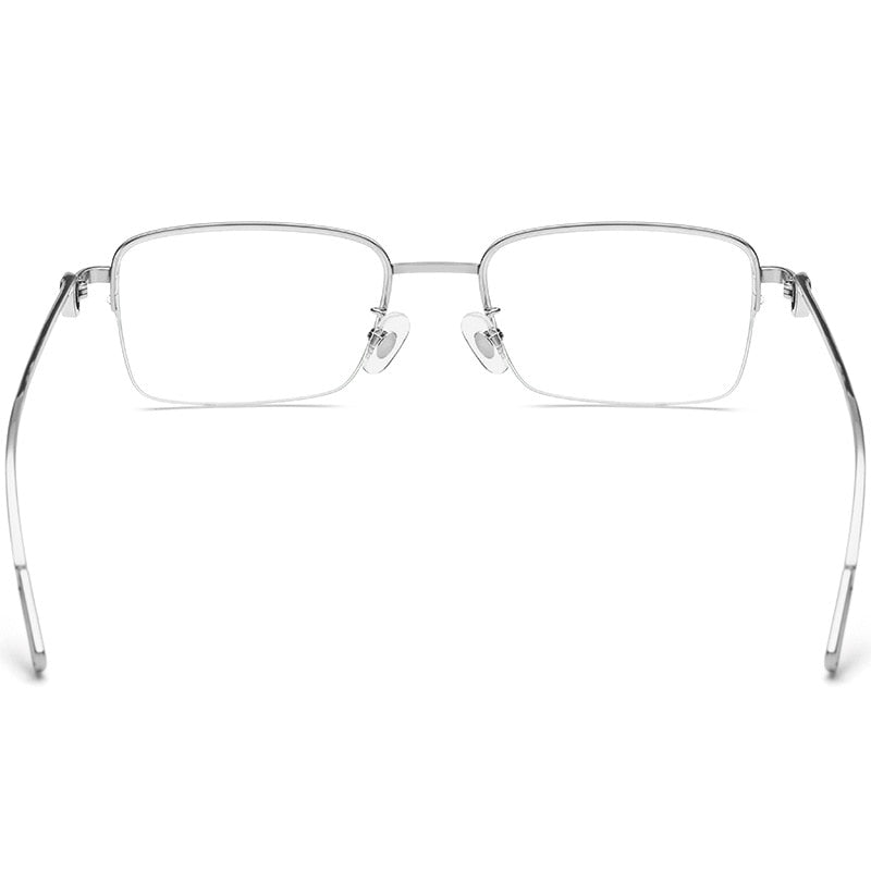 Hdcrafter Men's Semi Rim Square Titanium Alloy Eyeglasses 150258 Semi Rim Hdcrafter Eyeglasses