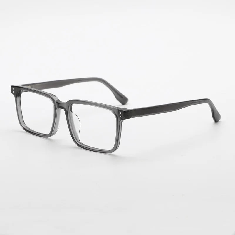 Black Mask Unisex Full Rim Square Acetate Eyeglasses Bm118 Full Rim Black Mask Gray