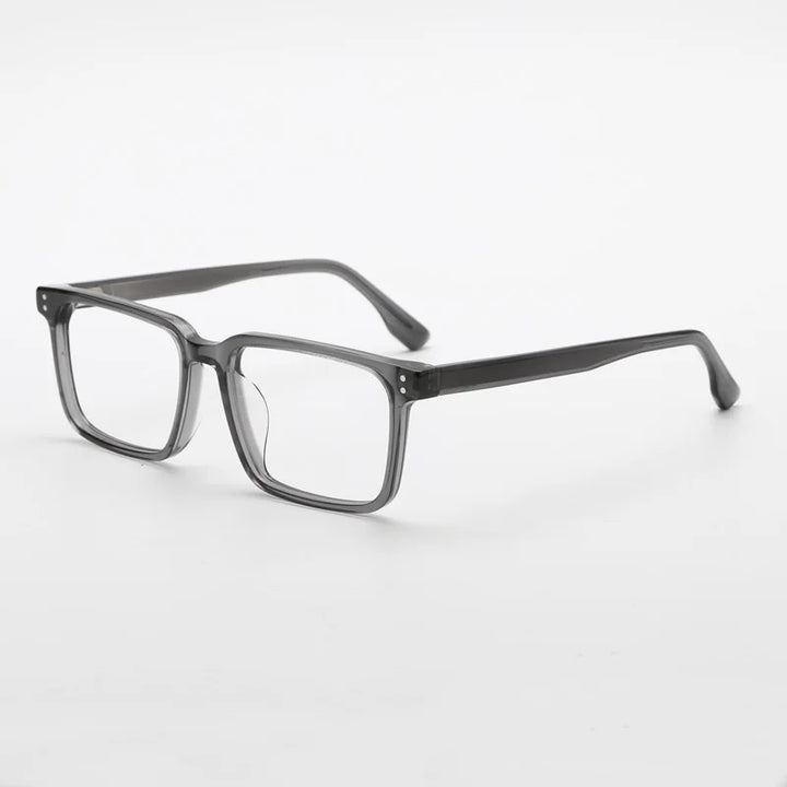 Black Mask Unisex Full Rim Square Acetate Eyeglasses Bm118 Full Rim Black Mask Gray