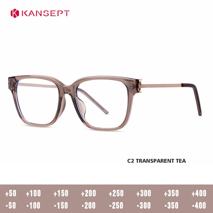 Kansept Unisex Full Rim Square Tr 90 Alloy Reading Glasses 455748