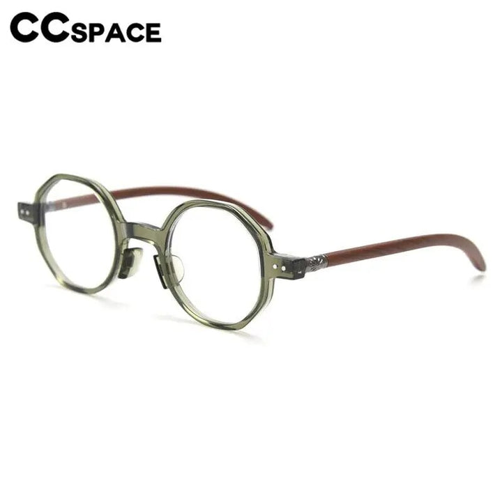CCspace Unisex Full Rim Polygon Tr 90 Titanium Eyeglasses 56995 Full Rim CCspace