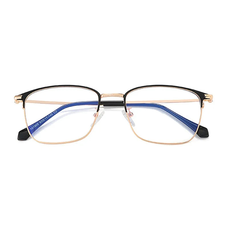 Kocolior Unisex Full Rim Square Stainless Steel Hyperopic Reading Glasses 101905 Reading Glasses Kocolior