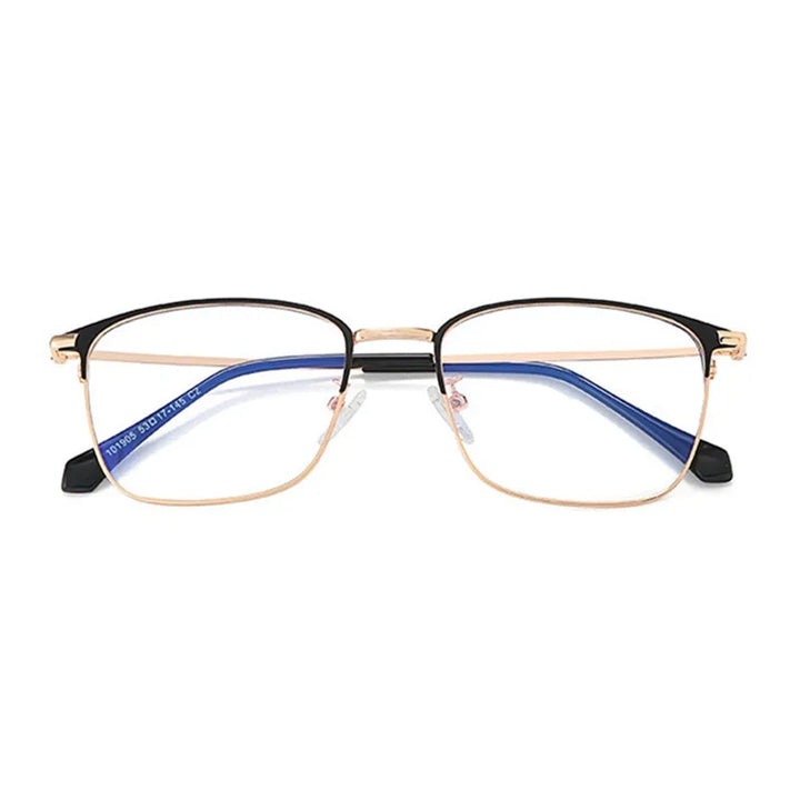 Kocolior Unisex Full Rim Square Stainless Steel Hyperopic Reading Glasses 101905 Reading Glasses Kocolior