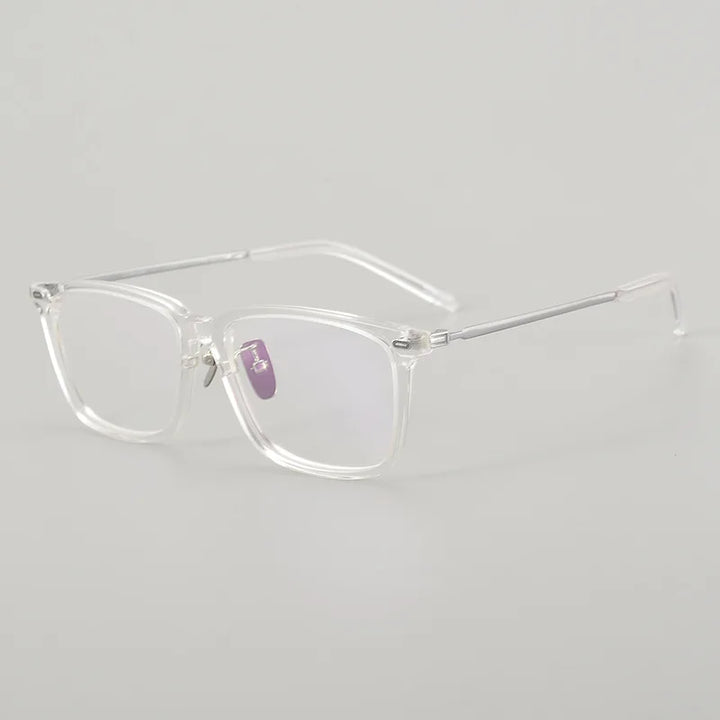Black Mask Unisex Full Rim Square Acetate Titanium Eyeglasses Mm85 Full Rim Black Mask Crystal