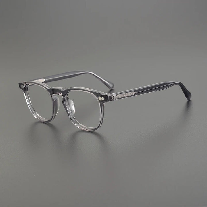 Gatenac Unisex Full Rim Square Acetate Eyeglasses Gxyj1142 Full Rim Gatenac Gray