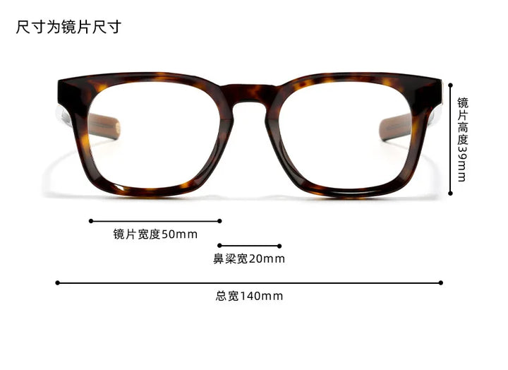 Nobler Unisex Full Rim Square Acetate Eyeglasses 841053 Full Rim Nobler